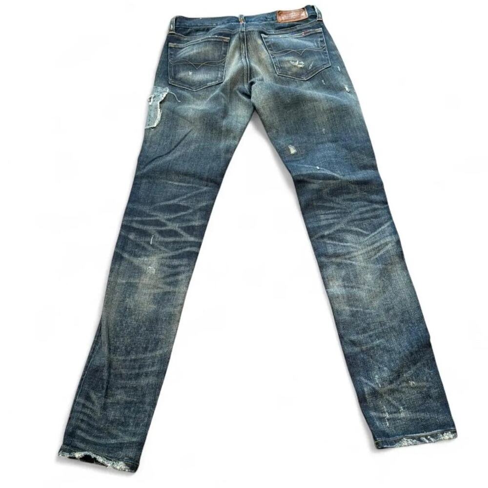 Ralph Lauren Tompkins Skinny Patchwork Denim Jeans (sz 28) - Picture 2 of 7